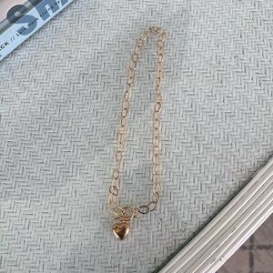 Gold Heart Charm Bracelet